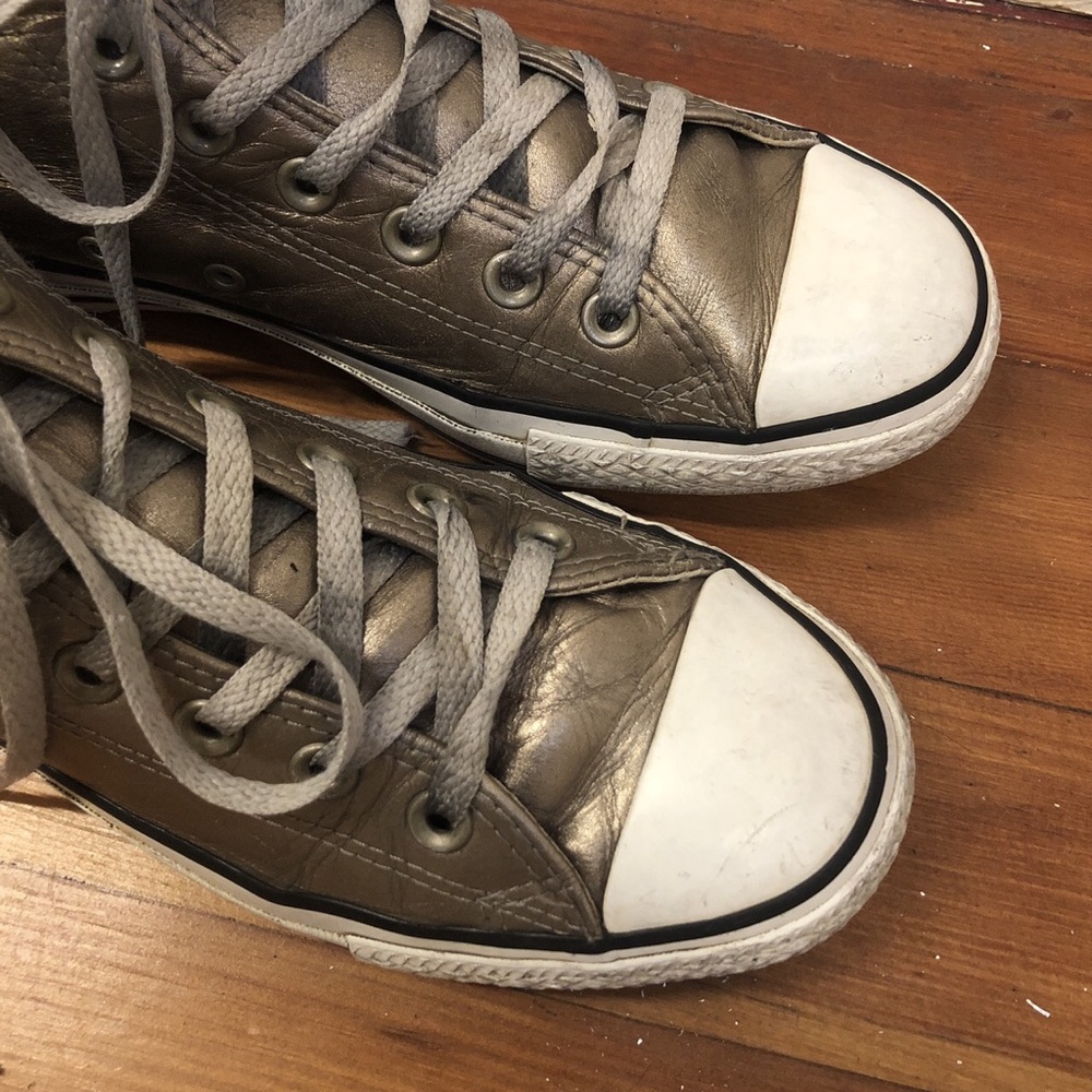 CONVERSE high top in RARE silver/gold metallic